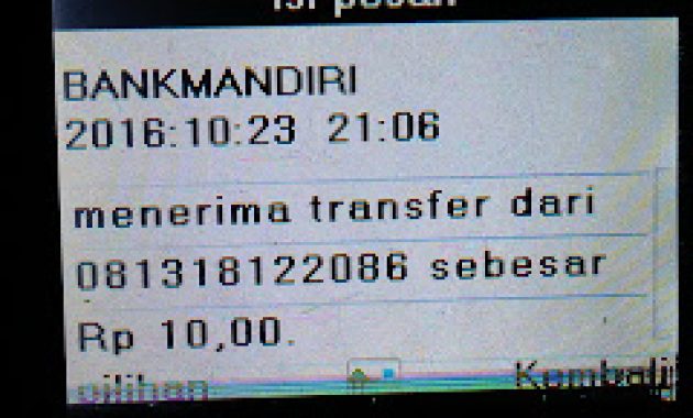 Penipuan Berhadiah dari TELKOMSEL melalui ATM Mandiri E-Cash 