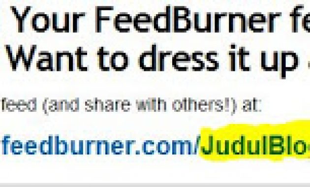 Tutorial Mendaftarkan dan Memasang Blog ke Feedburner