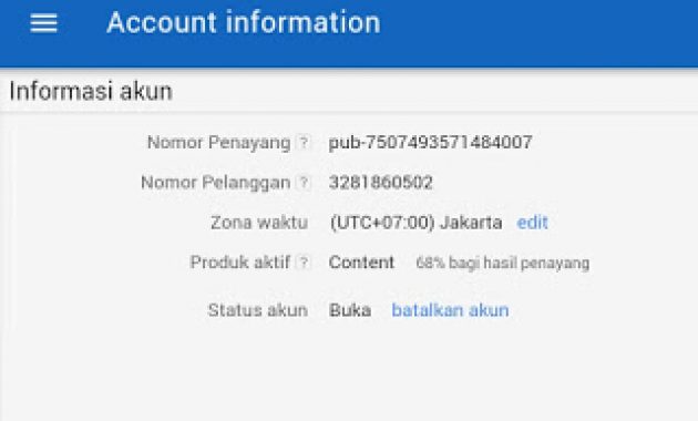 Ciri-ciri Akun Bug Adsense