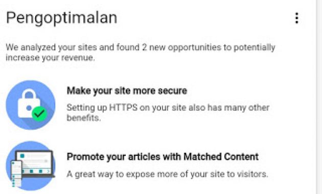 Mendapatkan Matched Content