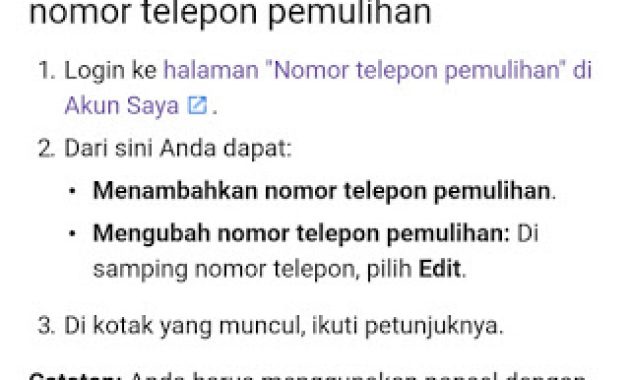 Cara Mengganti Nomor Telepon Pemulihan Adsense