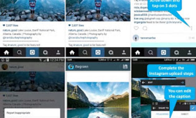 Cara repost foto dan video instagram