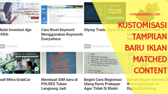 kustomisasi tampilan baru iklan matched content