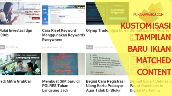 kustomisasi tampilan baru iklan matched content