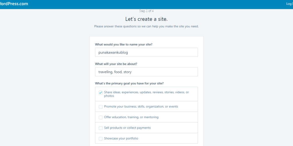cara mudah membuat blog gratis di wordpress