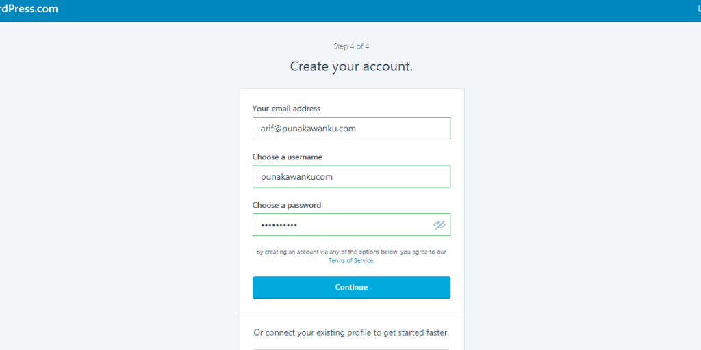 cara mudah membuat blog gratis di wordpress