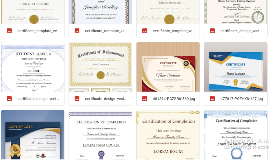 Download Template Sertifikat