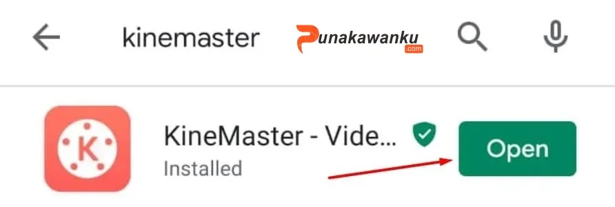 Cari dan Instal Aplikasi Kinemaster