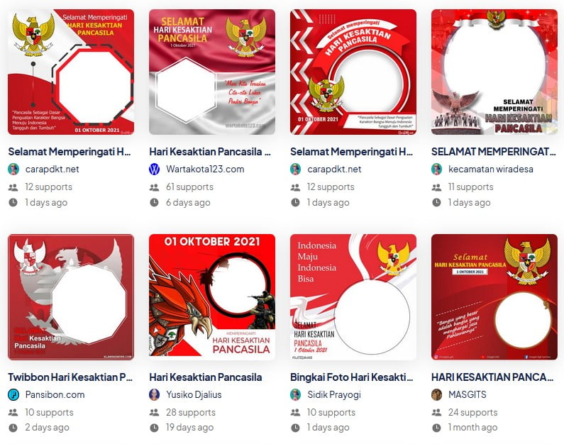 Bingkai Foto Profil Hari Kesaktian Pancasila 2021